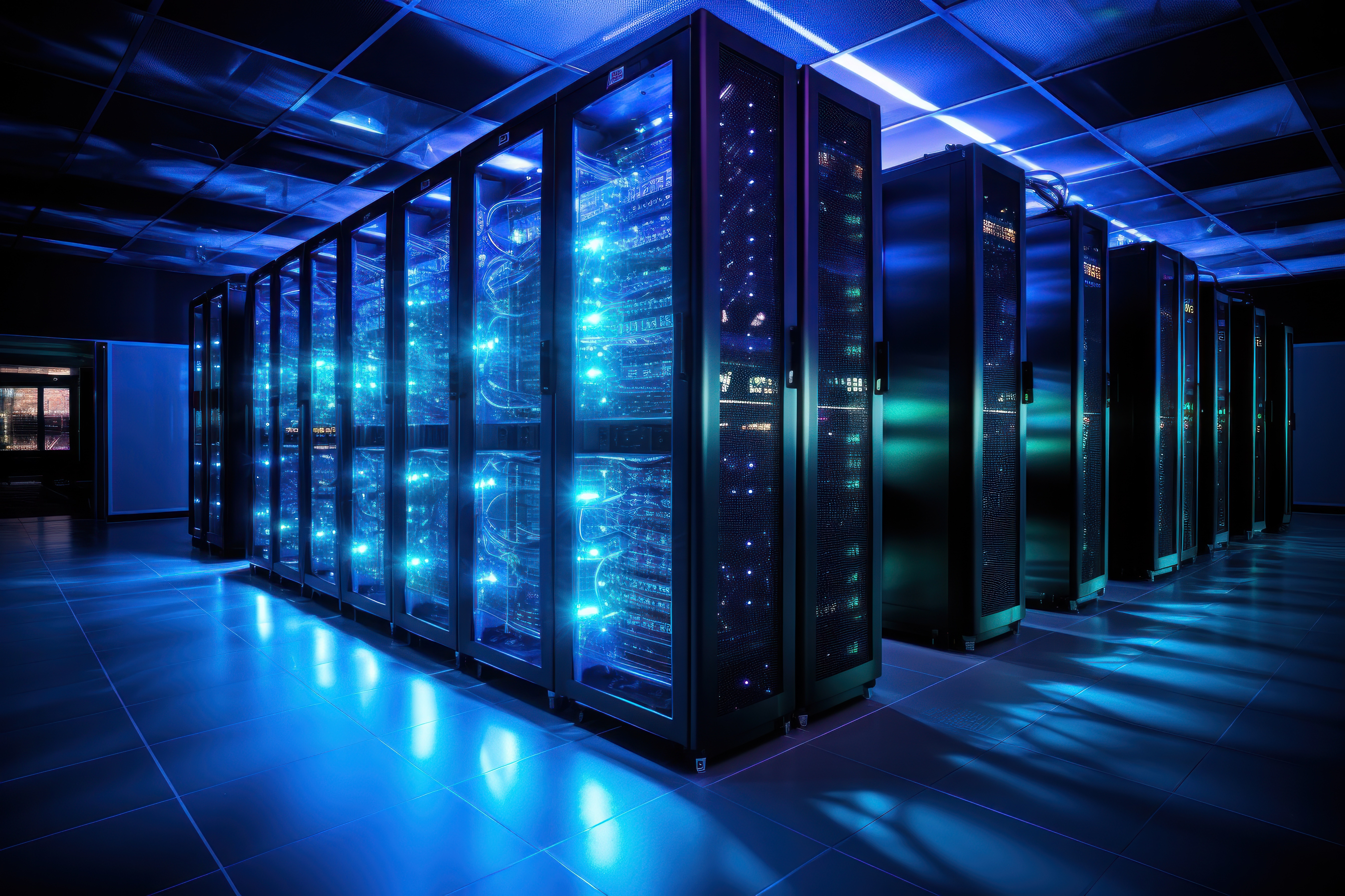 image of computer server room to illustrate zero trust